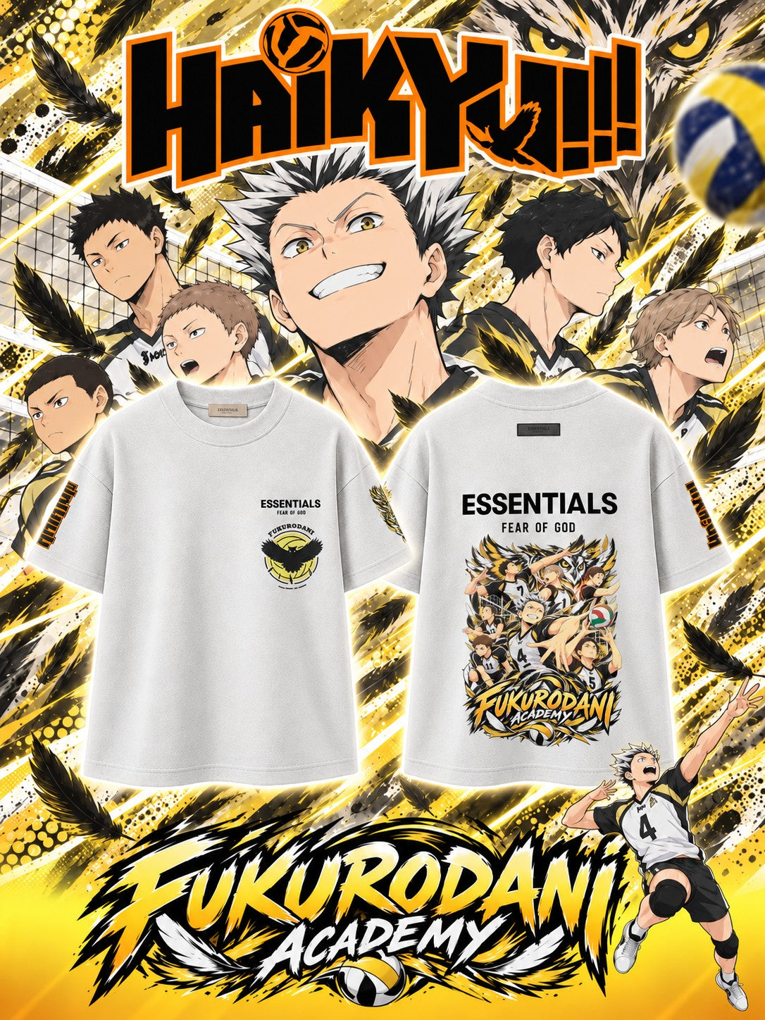 Fukurodani Academy V.1 Custom Ess. T-Shirt