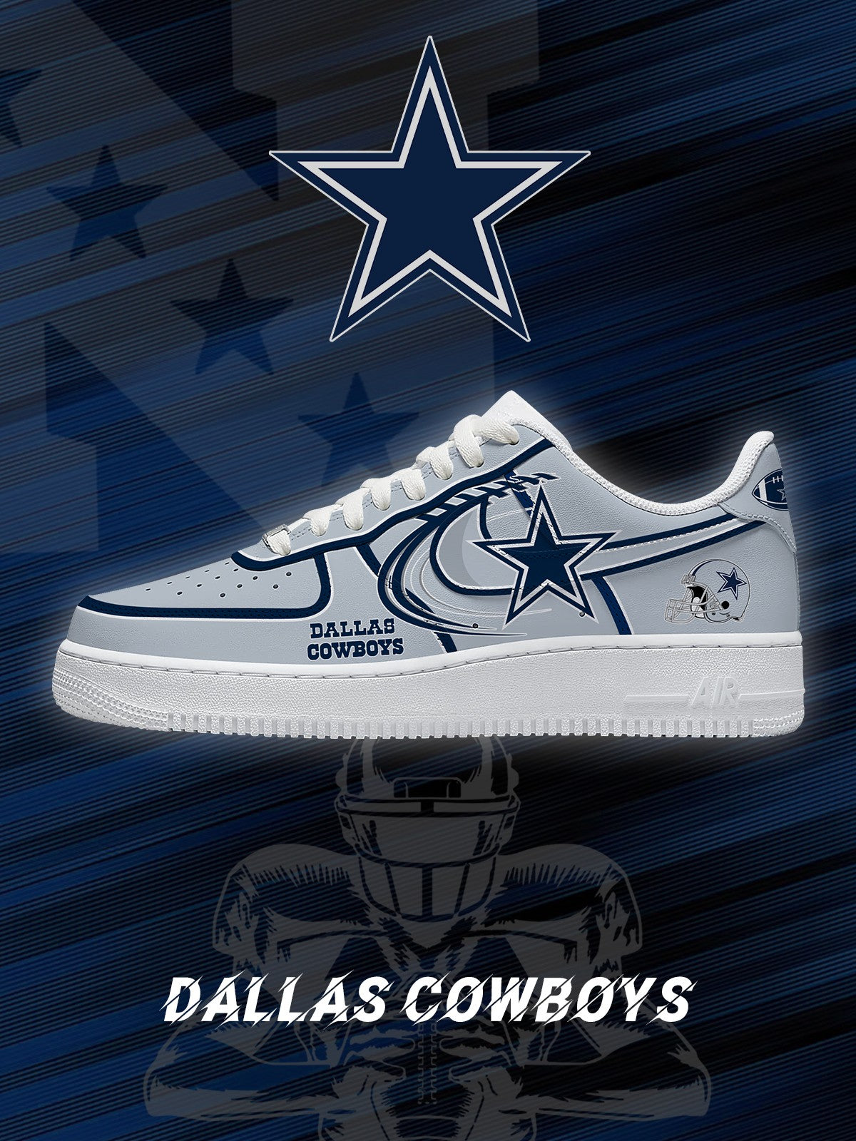 Dallas Football V.2 Custom Air-Style Sneakers