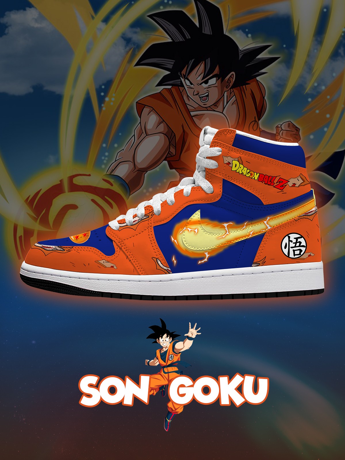 Son Goku V.3 Custom High-Top Sneakers
