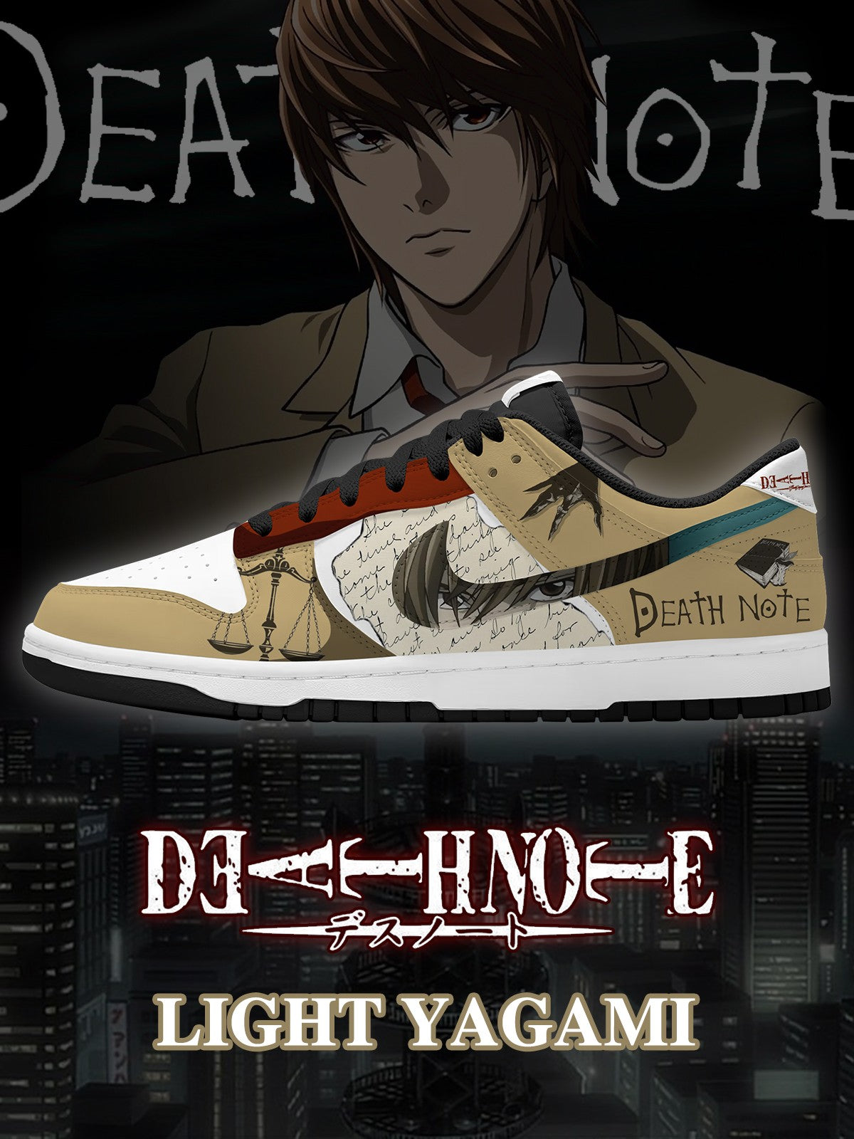 Light Yagami V.2 Custom SB-Style Sneakers