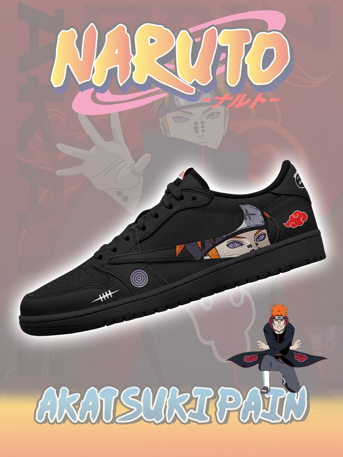 Akatsuki Pain V.2 Custom TS Low Sneakers