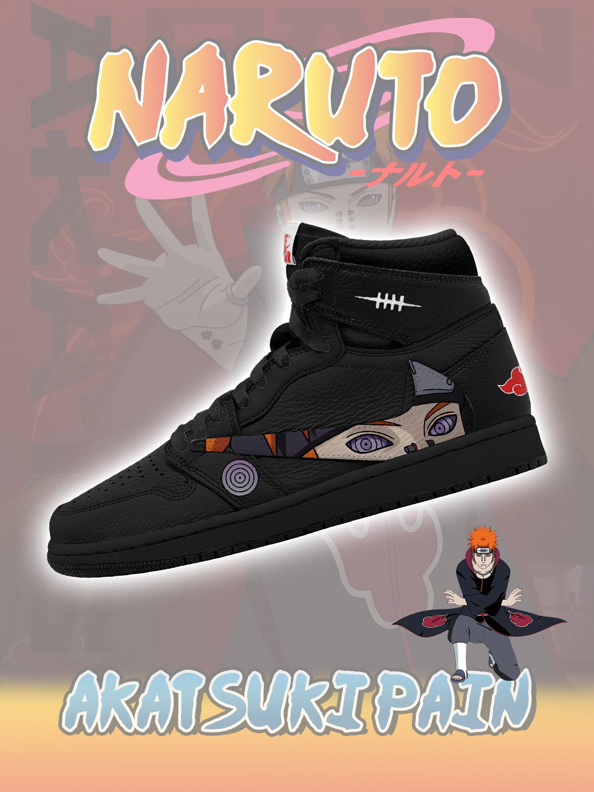 Akatsuki Pain V.2 Custom TS High Sneakers