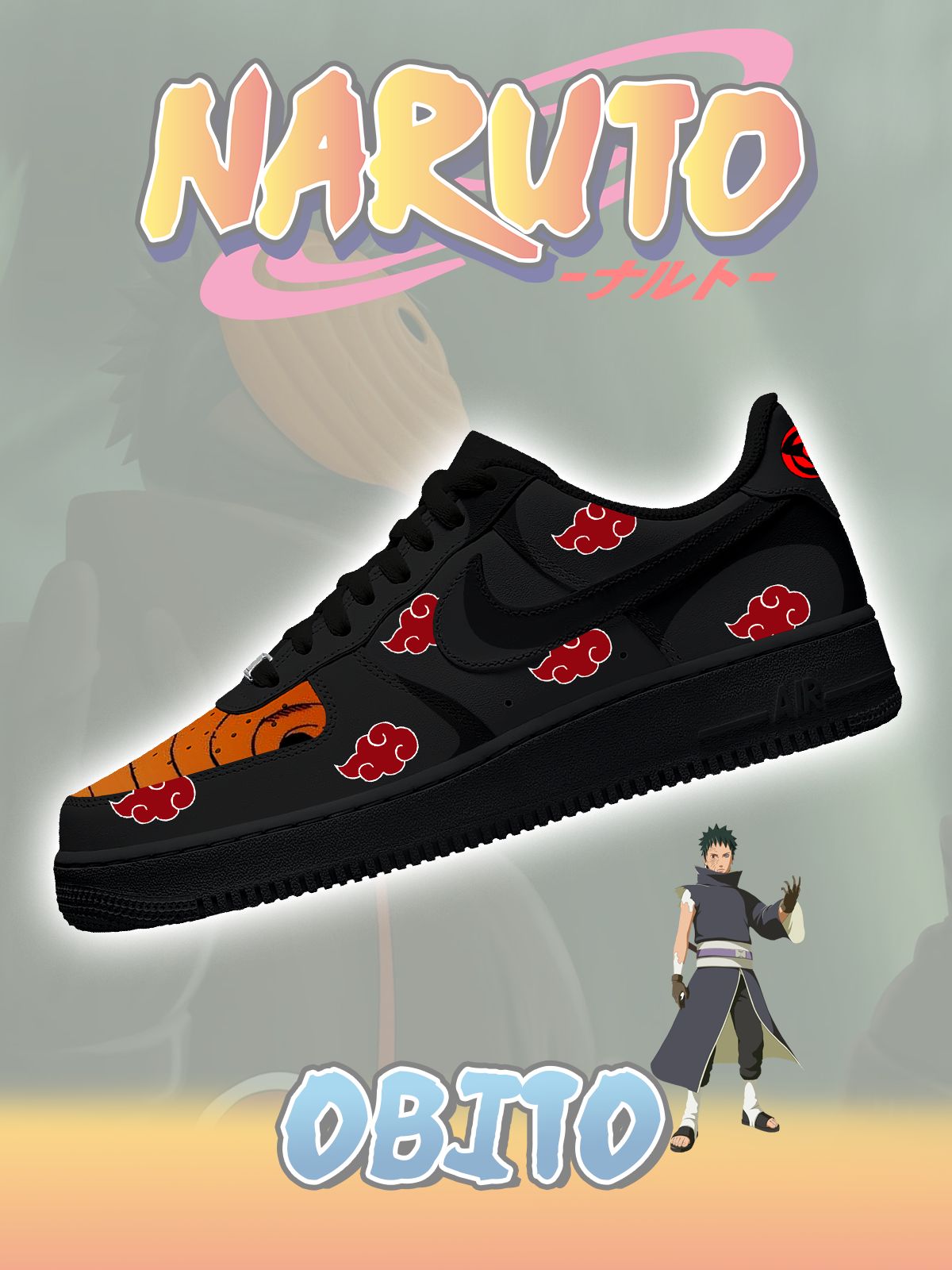 Akatsuki Obito Nr. 1 Custom Sneakers