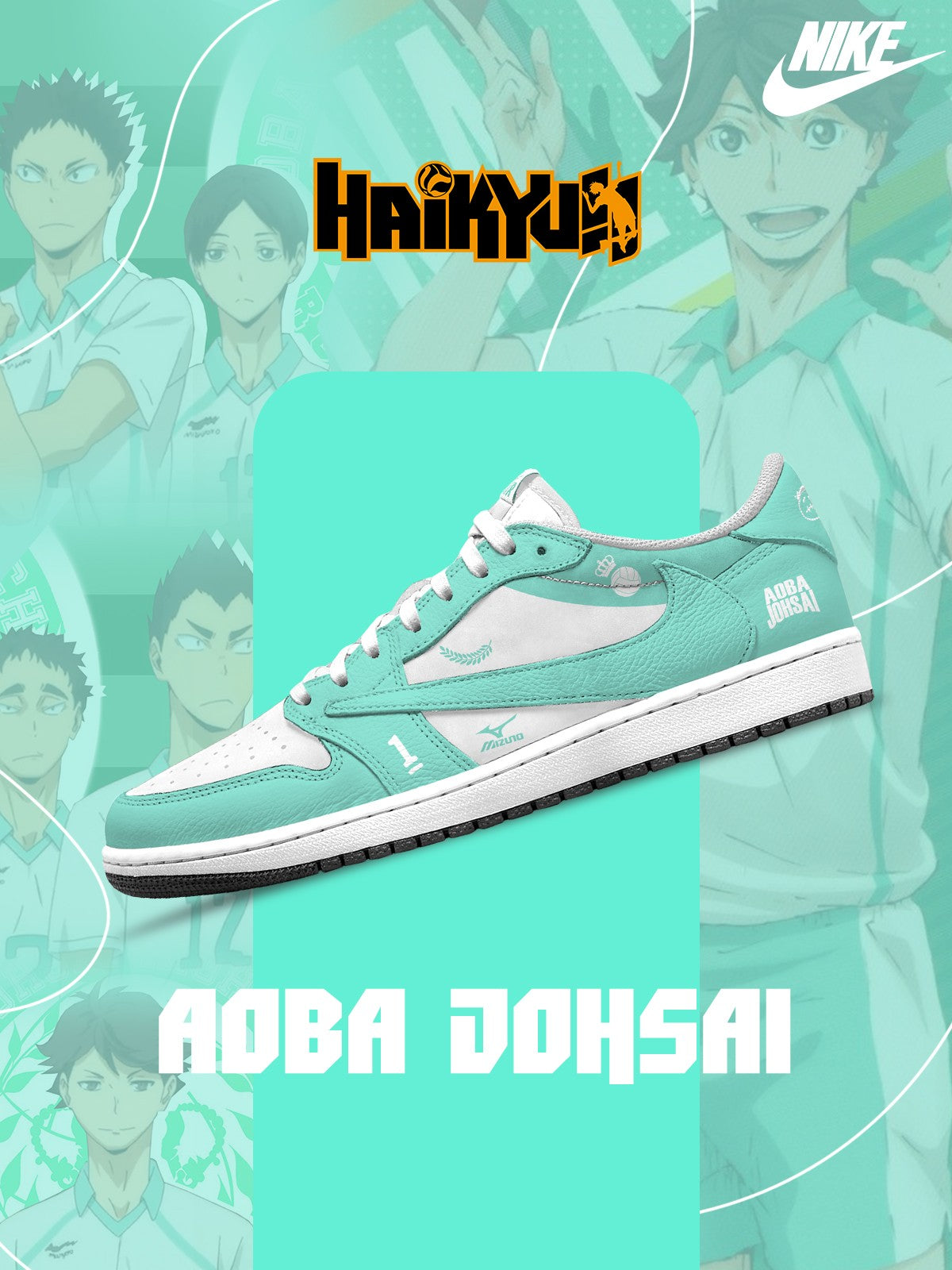 Aoba Johsai High V.1 Custom TS Low Sneakers