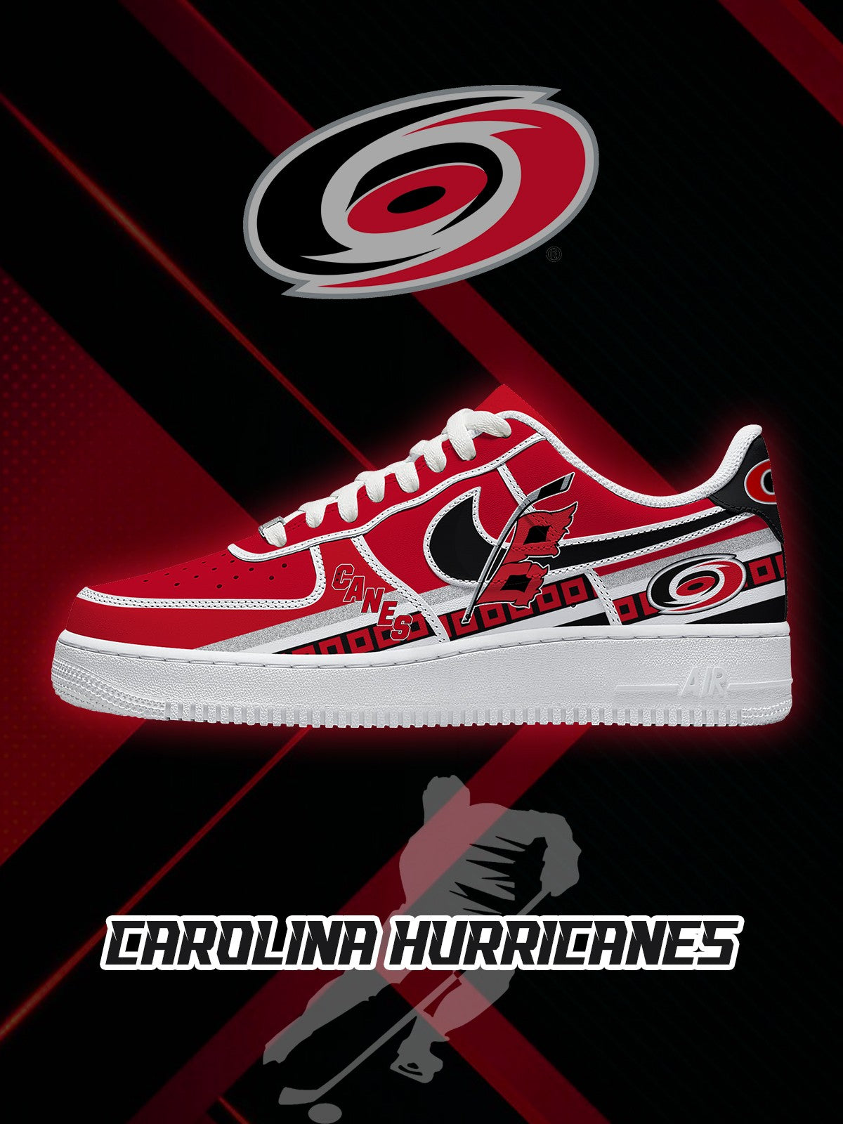 Carolina Hockey V.2 Custom Air-Style Sneakers