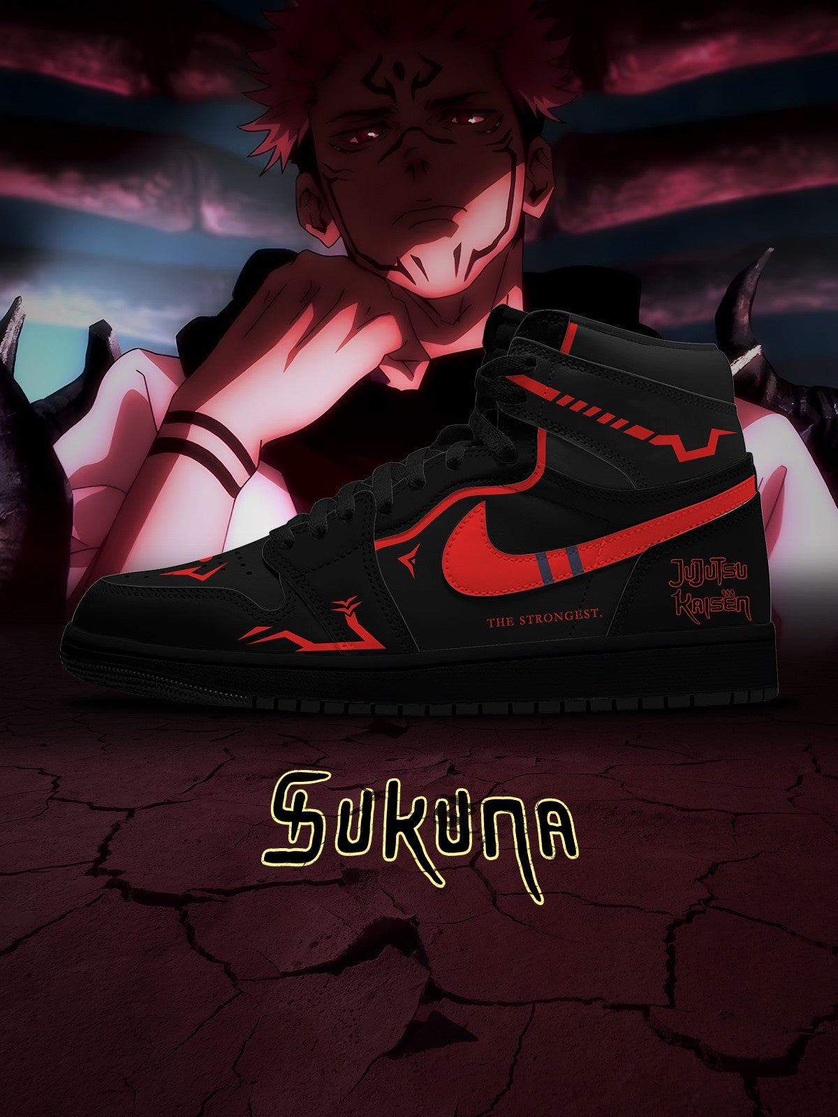 Ryomen Sukuna V.1 Custom High-Top Sneakers