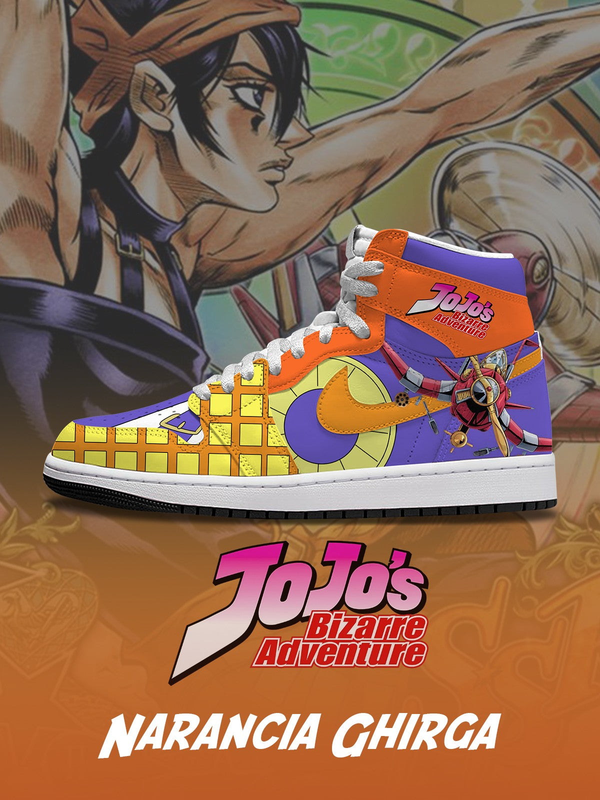 Narancia Ghirga V.2 Custom High-Top Sneakers