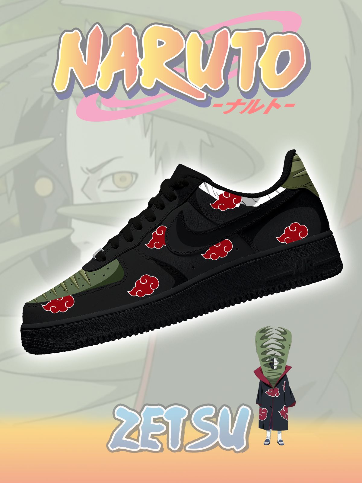 Akatsuki Zetsu No.1 Custom Sneakers