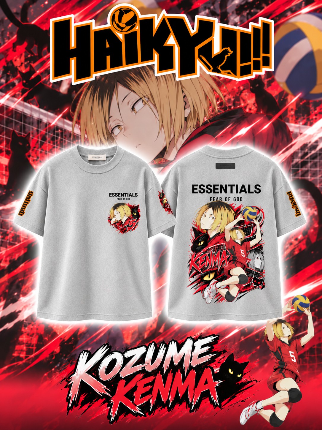 Kozume Kenma V.1 Custom Ess. T-Shirt
