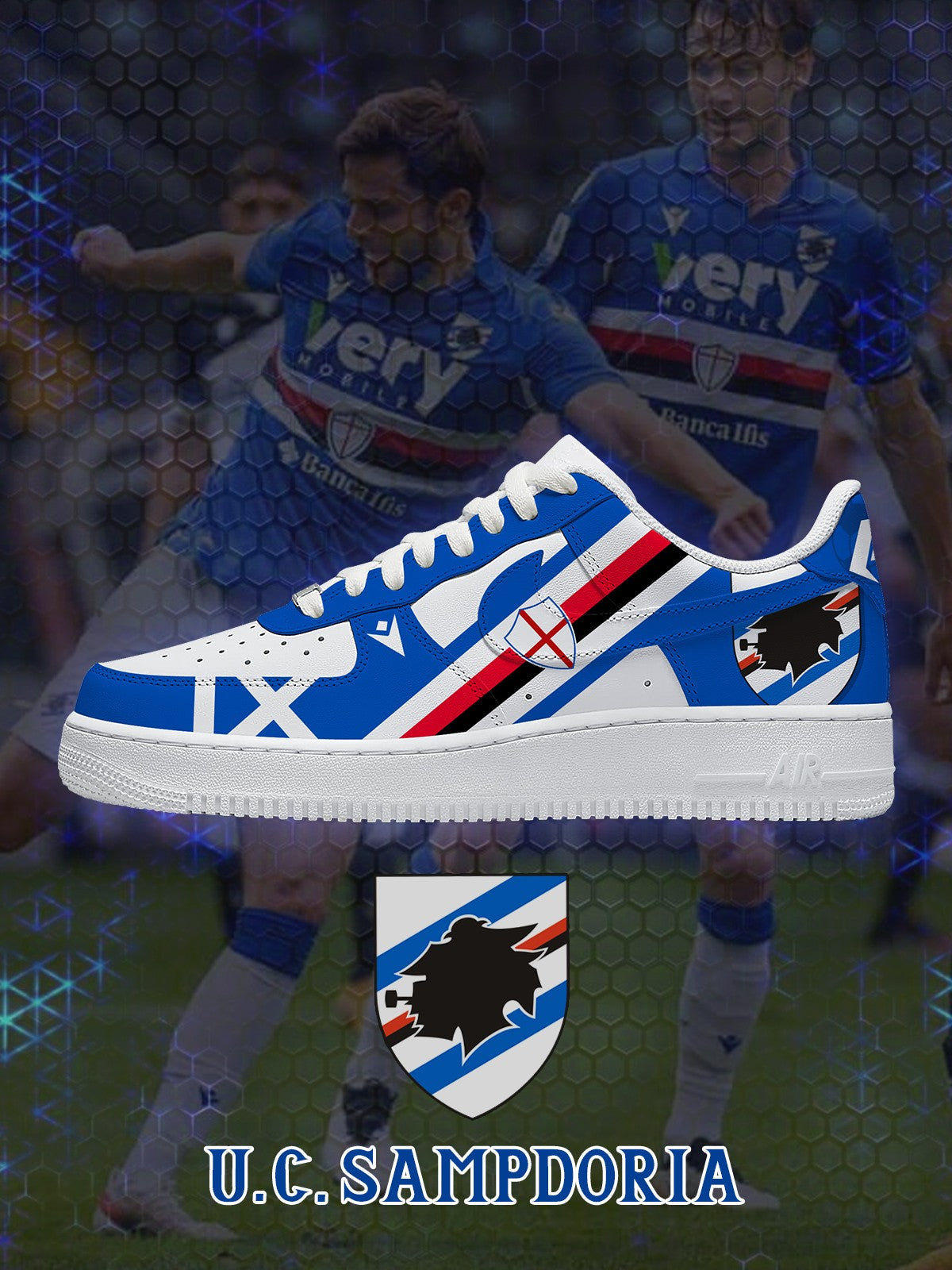 Sampdoria V.1 Custom Air-Style Sneakers