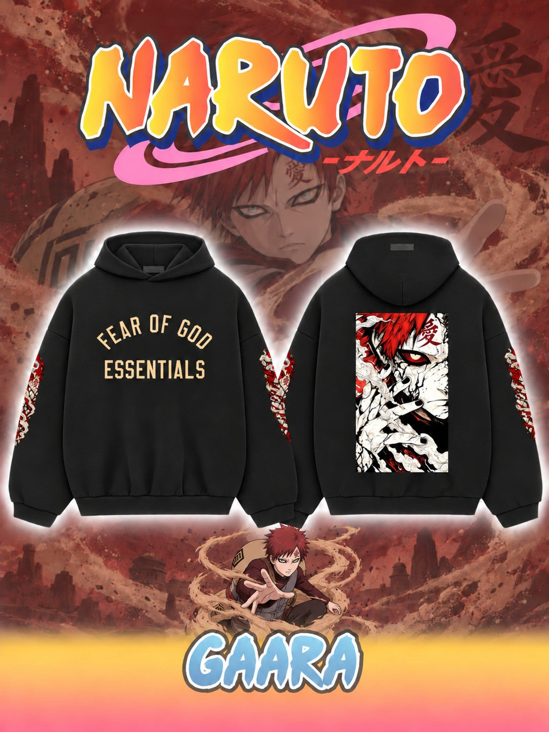 Gaara V.1 Custom Ess. Hoodie