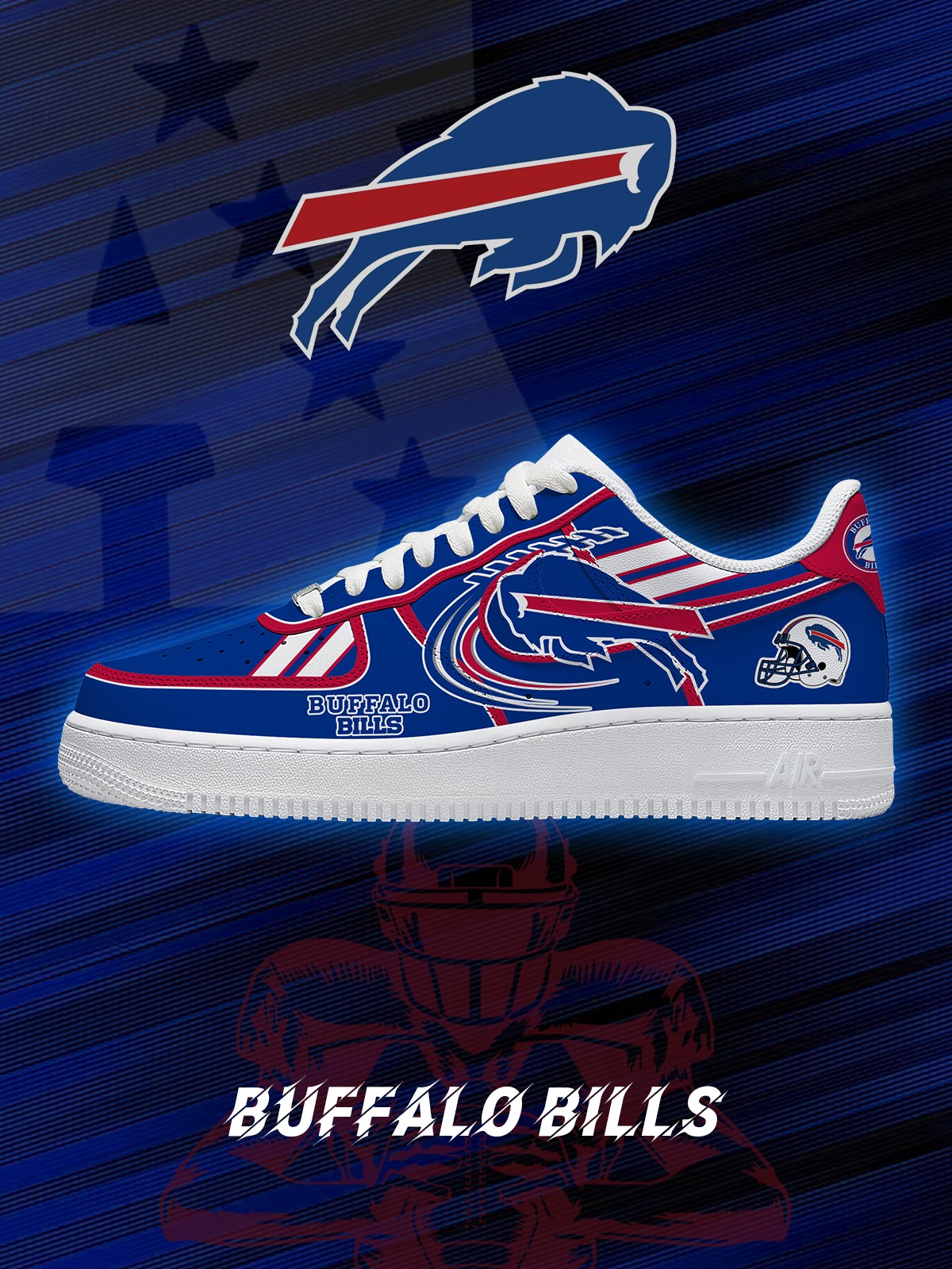 Buffalo Football V.2 Custom Air-Style Sneakers