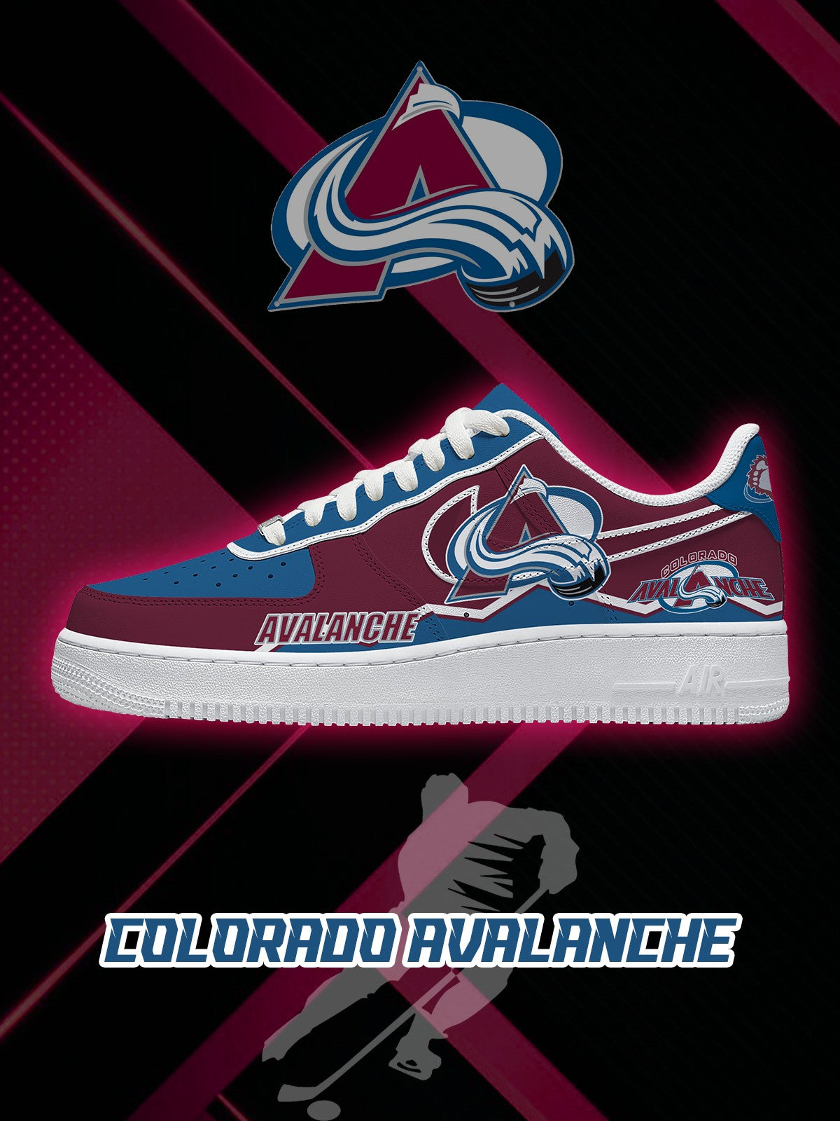 Colorado Hockey V.2 Custom Air-Style Sneakers