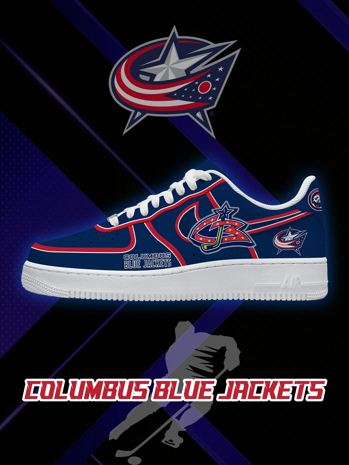 Columbus Hockey V.2 Custom Air-Style Sneakers