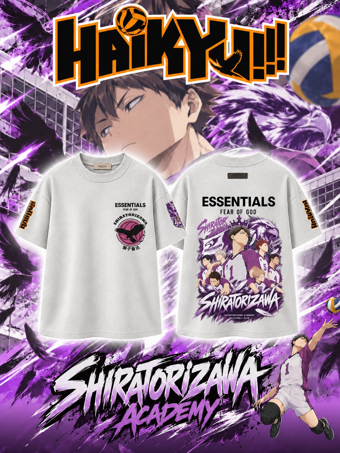 Shiratorizawa Academy V.1 Custom Ess. T-Shirt