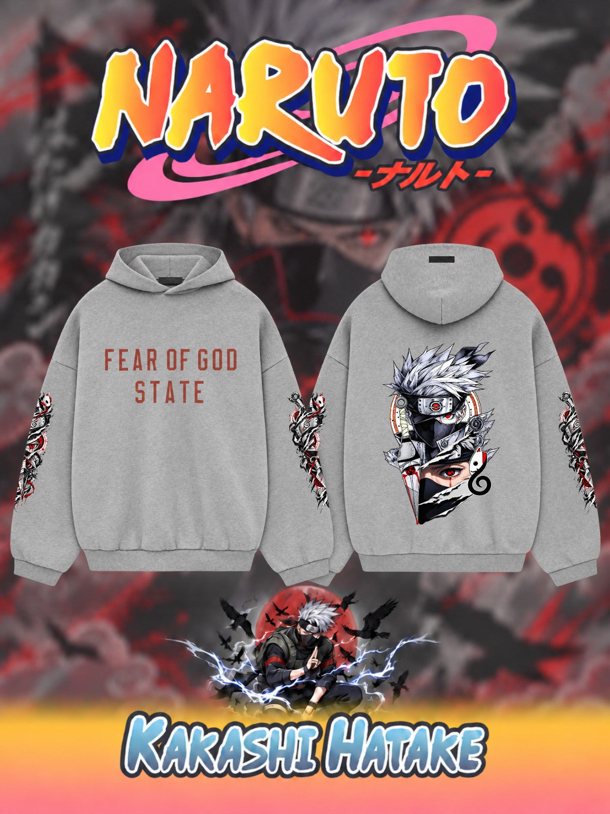 Kakashi Hatake V.1 Custom Ess. Hoodie