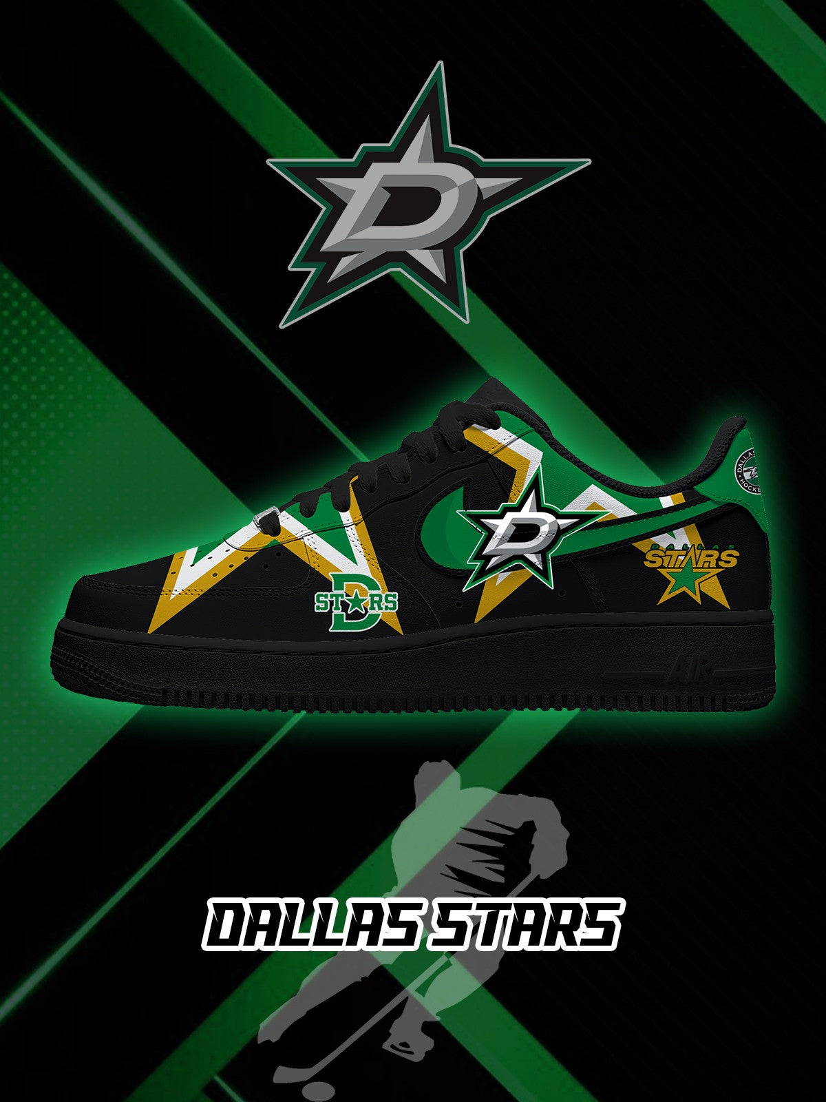 Dallas Hockey V.2 Custom Air-Style Sneakers
