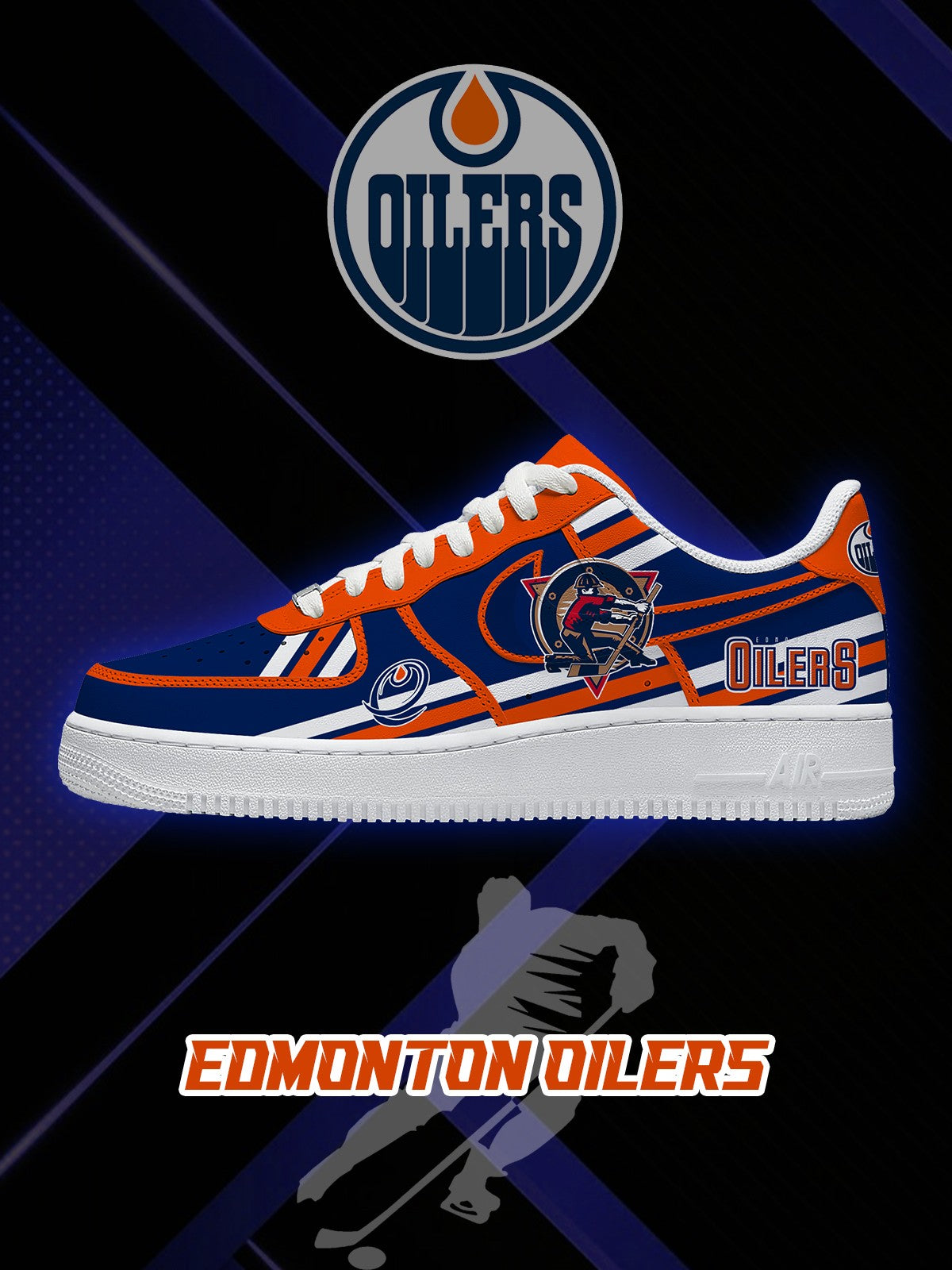 Edmonton Hockey V.2 Custom Air-Style Sneakers