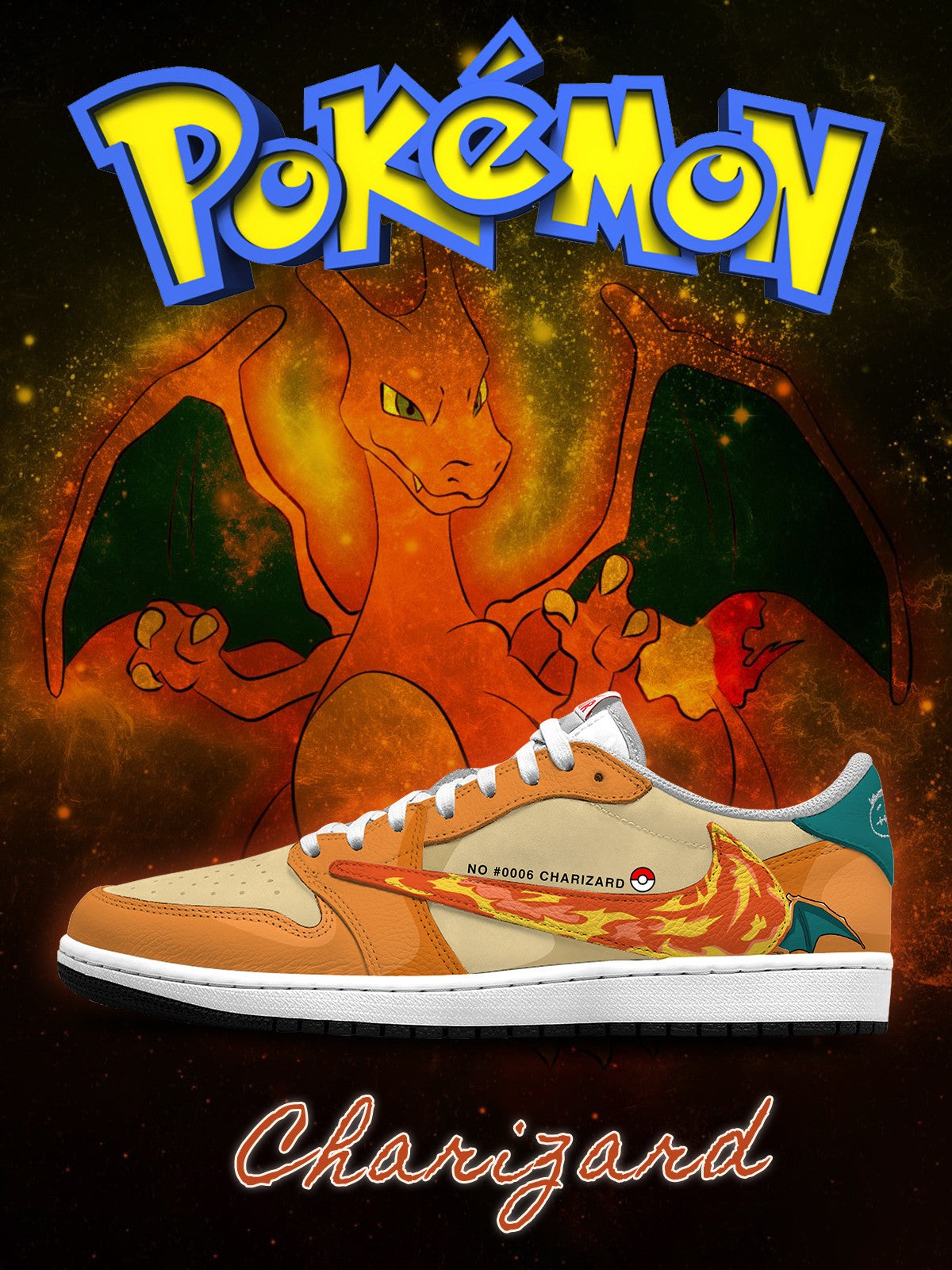 Charizard V.2 Custom TS Low Sneakers