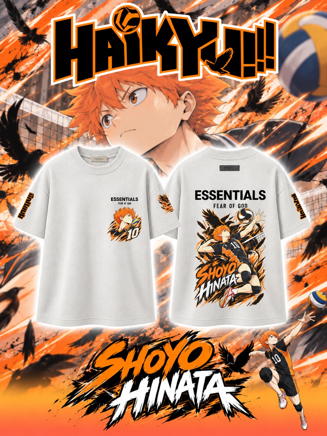 Shoyo Hinata V.1 Custom Ess. T-Shirt
