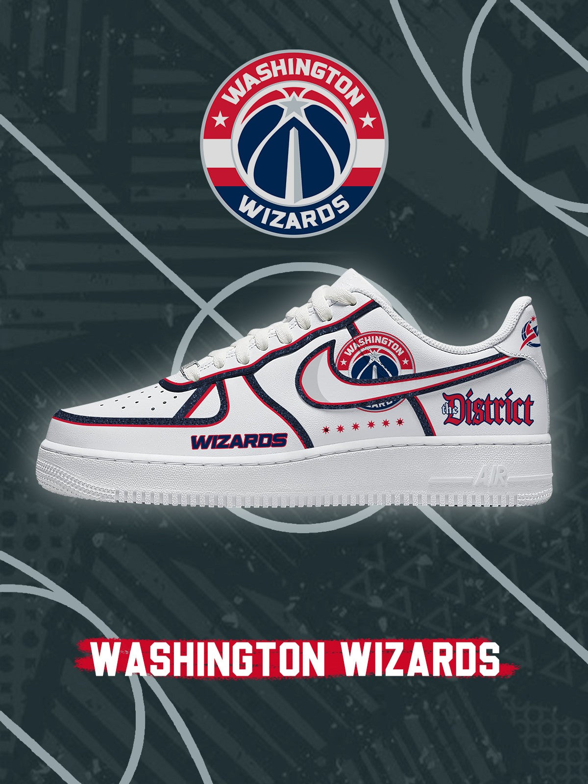 Washington Basketball V.2 Custom Air-Style Sneakers