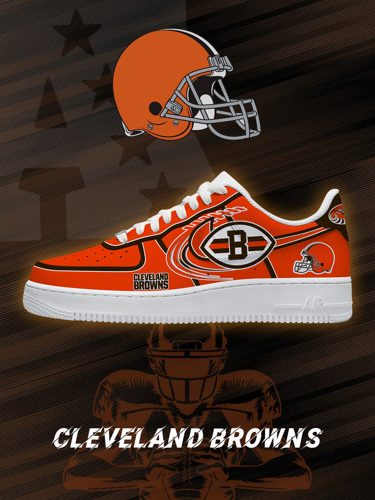 Cleveland Football V.2 Custom Air-Style Sneakers
