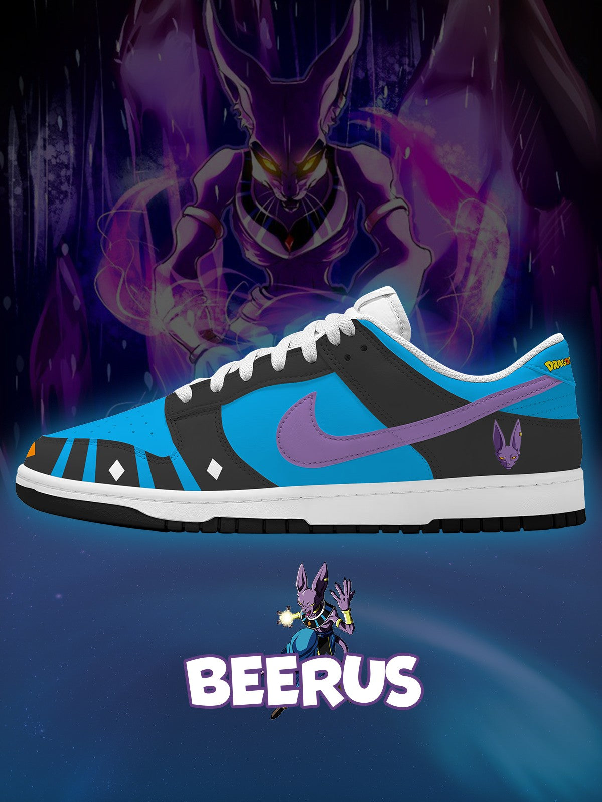 Beerus V.1 Custom Court-Low Sneakers