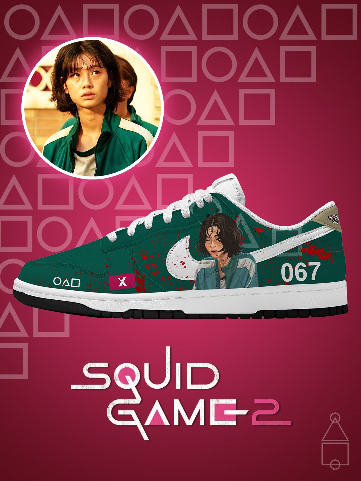 Kang Sae-byeok V.1 Custom Court-Low Sneakers