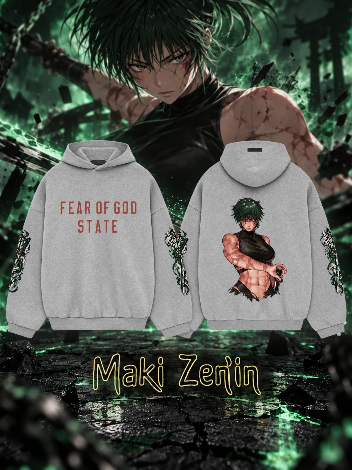 Maki Zenin V.1 Custom Ess. Hoodie
