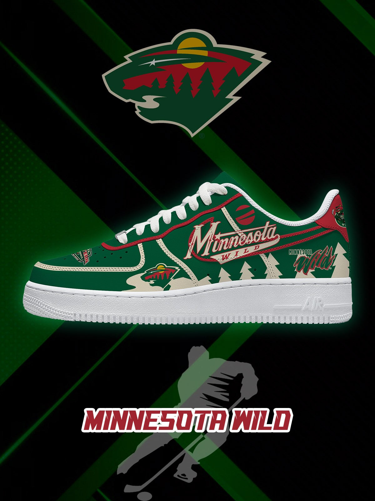 Minnesota Hockey V.2 Custom Air-Style Sneakers