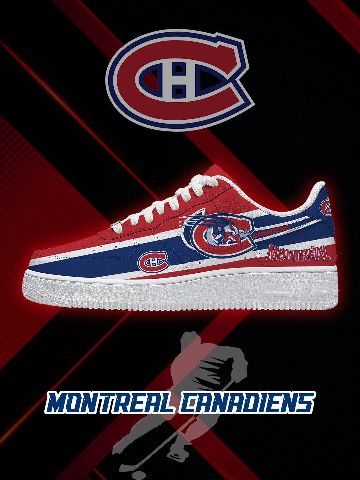 Montreal Hockey V.2 Custom Air-Style Sneakers